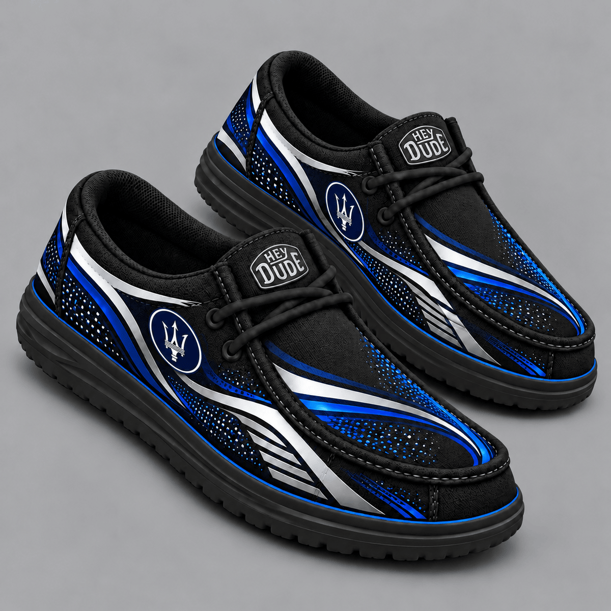 Maserati | Premium Men's Aero Motion Speedline Graphic Hey Dude Style Casual Slip-On Loafers Lightweight Comfort Walking Shoes NDN cover