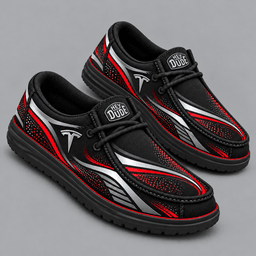Tesla | Premium Men's Aero Motion Speedline Graphic Hey Dude Style Casual Slip-On Loafers Lightweight Comfort Walking Shoes NDN cover