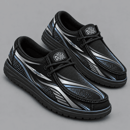 Chrysler | Premium Men's Aero Motion Speedline Graphic Hey Dude Style Casual Slip-On Loafers Lightweight Comfort Walking Shoes NDN cover