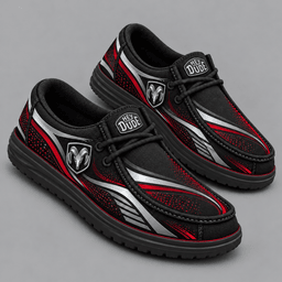 Dodge | Premium Men's Aero Motion Speedline Graphic Hey Dude Style Casual Slip-On Loafers Lightweight Comfort Walking Shoes NDN cover