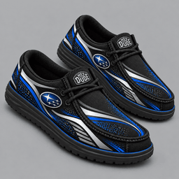 Subaru | Premium Men's Aero Motion Speedline Graphic Hey Dude Style Casual Slip-On Loafers Lightweight Comfort Walking Shoes NDN cover