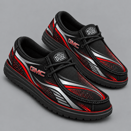 GMC | Premium Men's Aero Motion Speedline Graphic Hey Dude Style Casual Slip-On Loafers Lightweight Comfort Walking Shoes NDN cover