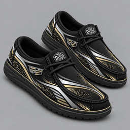 Cadillac | Premium Men's Aero Motion Speedline Graphic Hey Dude Style Casual Slip-On Loafers Lightweight Comfort Walking Shoes NDN cover