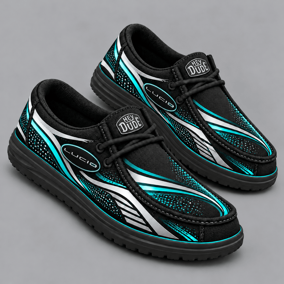 Lucid | Premium Men's Aero Motion Speedline Graphic Hey Dude Style Casual Slip-On Loafers Lightweight Comfort Walking Shoes NDN cover