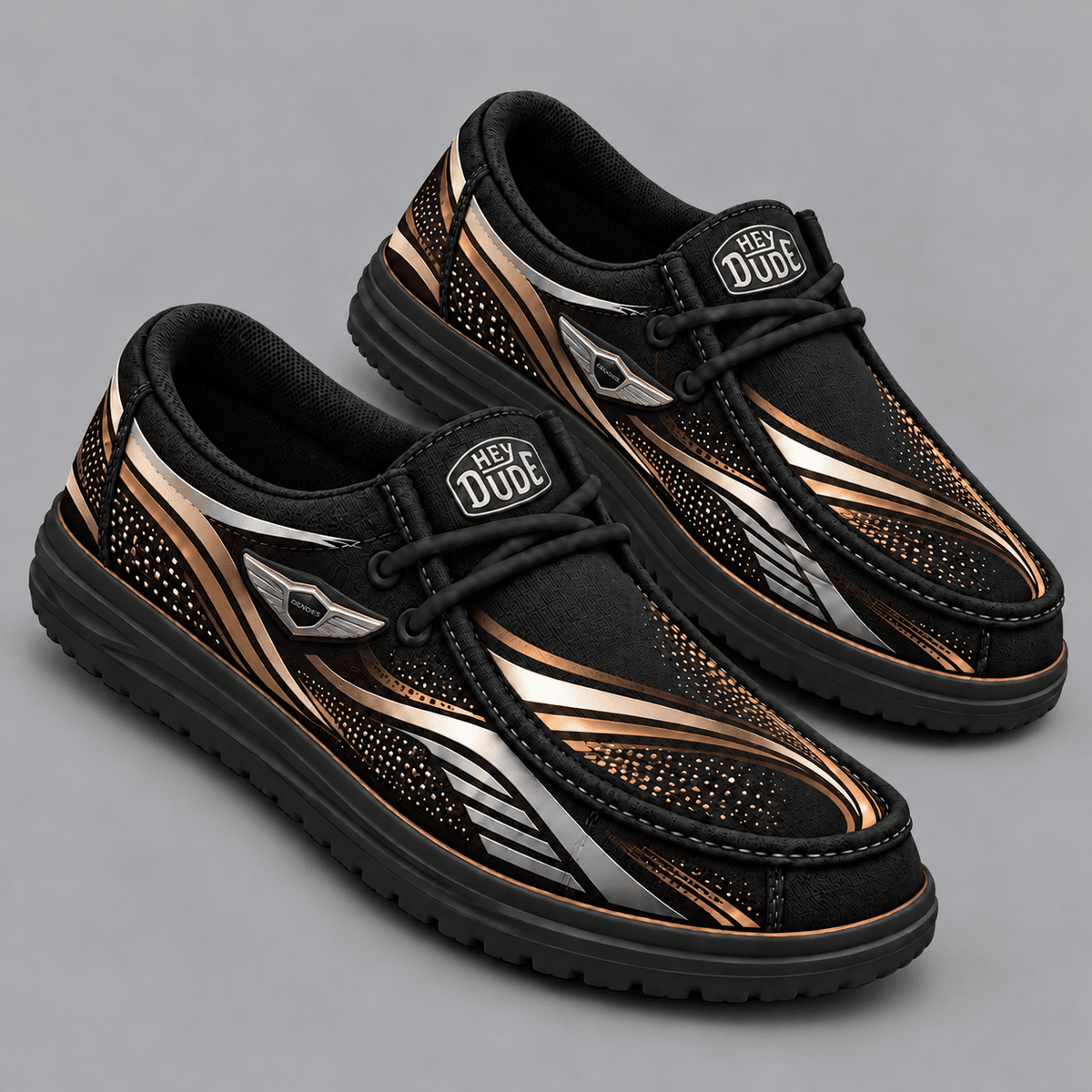 Genesis | Premium Men's Aero Motion Speedline Graphic Hey Dude Style Casual Slip-On Loafers Lightweight Comfort Walking Shoes NDN cover