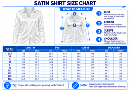 Ford | Premium Classic Split Color Satin Shirt TD size chart