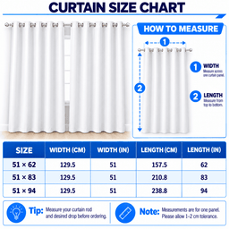 Toyota | Premium Luxury Performance Window Curtains TD size chart