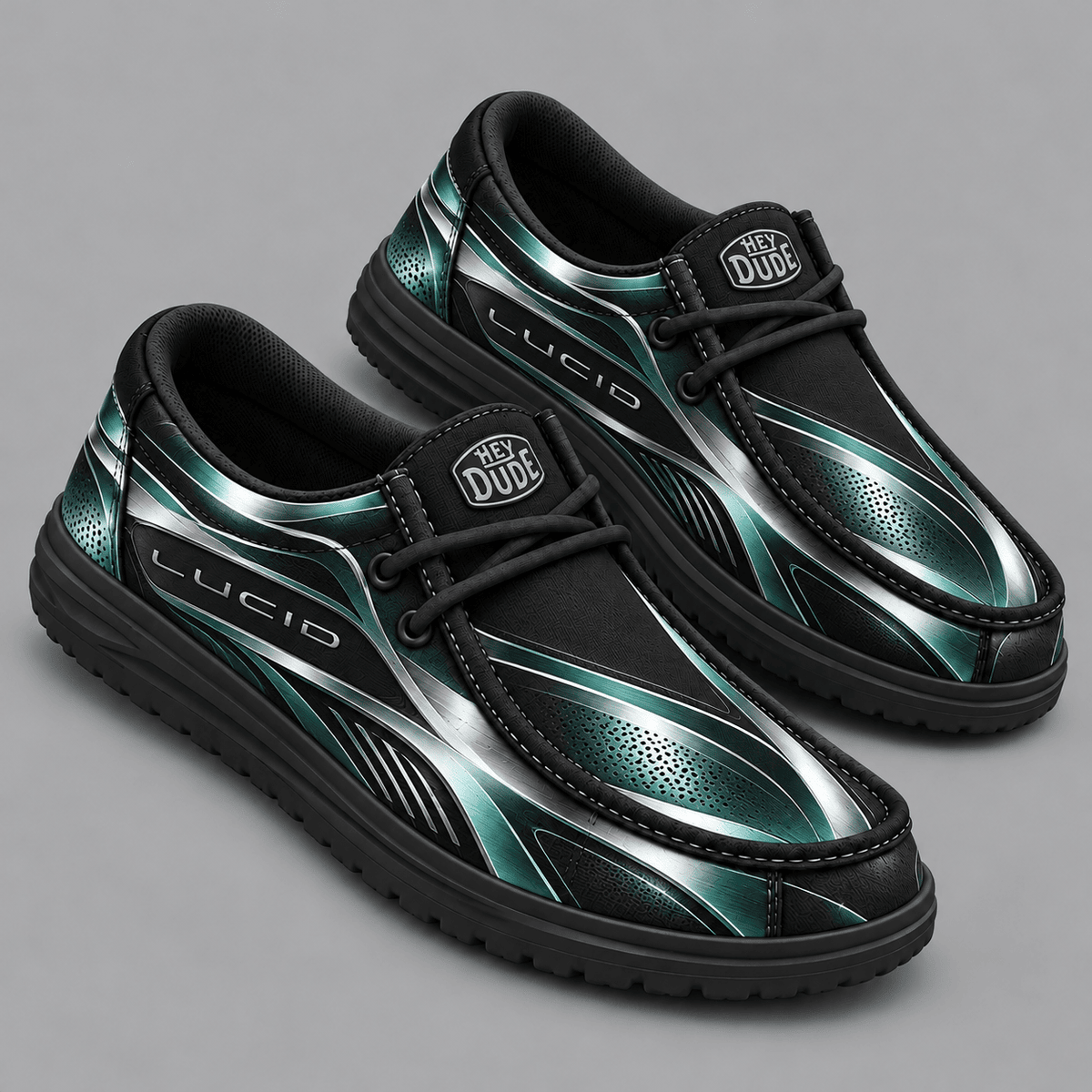 Lucid | Premium Men's Dynamic Racing Stripe Graphic Hey Dude Style Casual Slip-On Loafers Lightweight Comfort Walking Shoes NDN cover