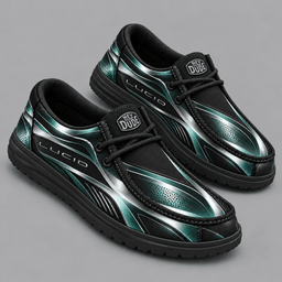 Lucid | Premium Men's Dynamic Racing Stripe Graphic Hey Dude Style Casual Slip-On Loafers Lightweight Comfort Walking Shoes NDN cover