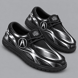 Acura | Premium Men's Dynamic Racing Stripe Graphic Hey Dude Style Casual Slip-On Loafers Lightweight Comfort Walking Shoes NDN cover