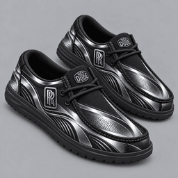 Rolls-Royce | Premium Men's Dynamic Racing Stripe Graphic Hey Dude Style Casual Slip-On Loafers Lightweight Comfort Walking Shoes NDN cover