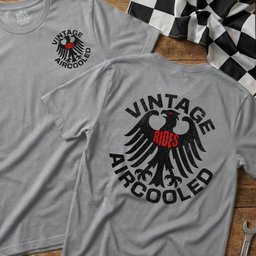Vintage AirCooled Rides Eagle T-Shirt/ Long Sleeve/ Hoodie (2-Sided)