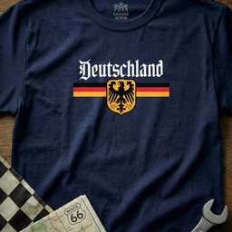 Vintage Style Germany Flag and Eagle Crest T-Shirt
