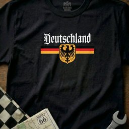 Vintage Style Germany Flag and Eagle Crest T-Shirt