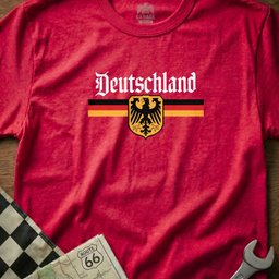 Vintage Style Germany Flag and Eagle Crest T-Shirt