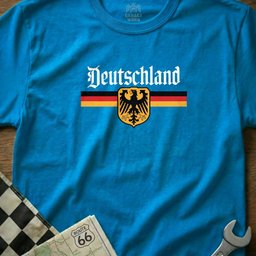 Vintage Style Germany Flag and Eagle Crest T-Shirt