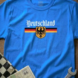 Vintage Style Germany Flag and Eagle Crest T-Shirt