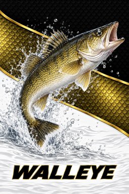 Walleye tournament tee, back print design