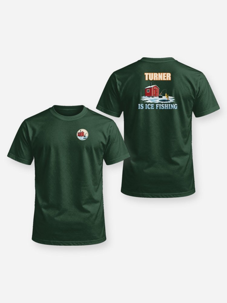 Custom Name Is Ice Fishing Funny Fishing Shirt - front and back