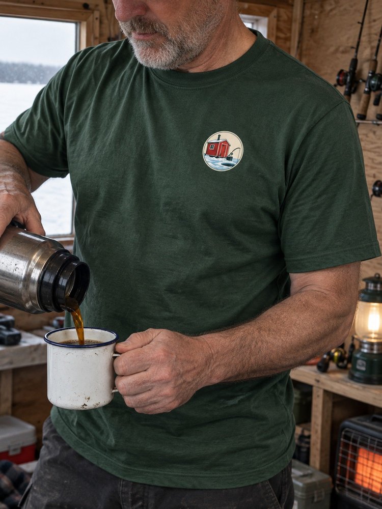 Custom Name Is Ice Fishing Funny Fishing Shirt - worn, front