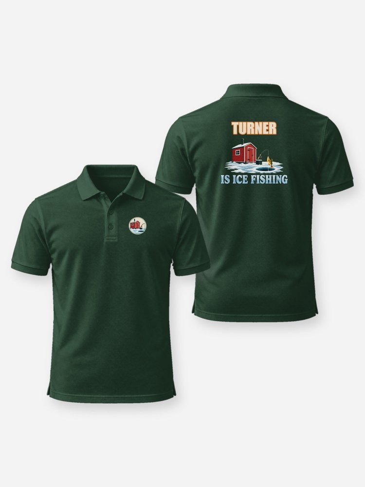 Custom Name Is Ice Fishing Funny Fishing Shirt - Polo