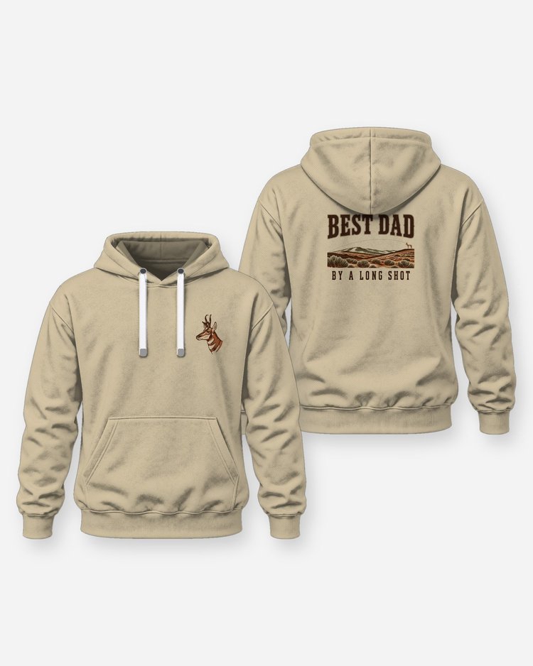 Best Dad By A Long Shot Pronghorn Funny Hunting T-Shirt - Hoodie