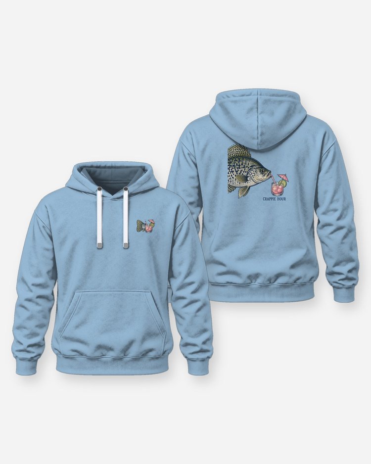 Crappie Hour Vintage Field Guide Funny Fishing T-Shirt - Hoodie