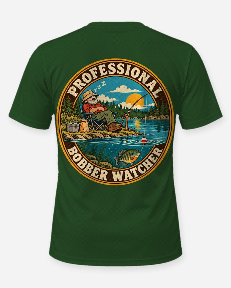 Professional Bobber Watcher Funny Bluegill Fishing Shirt - back