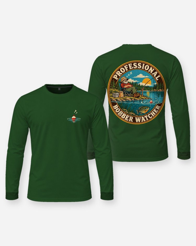 Professional Bobber Watcher Funny Bluegill Fishing Shirt - Long Sleeve