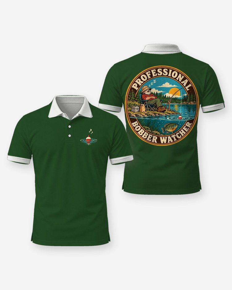 Professional Bobber Watcher Funny Bluegill Fishing Shirt - Polo
