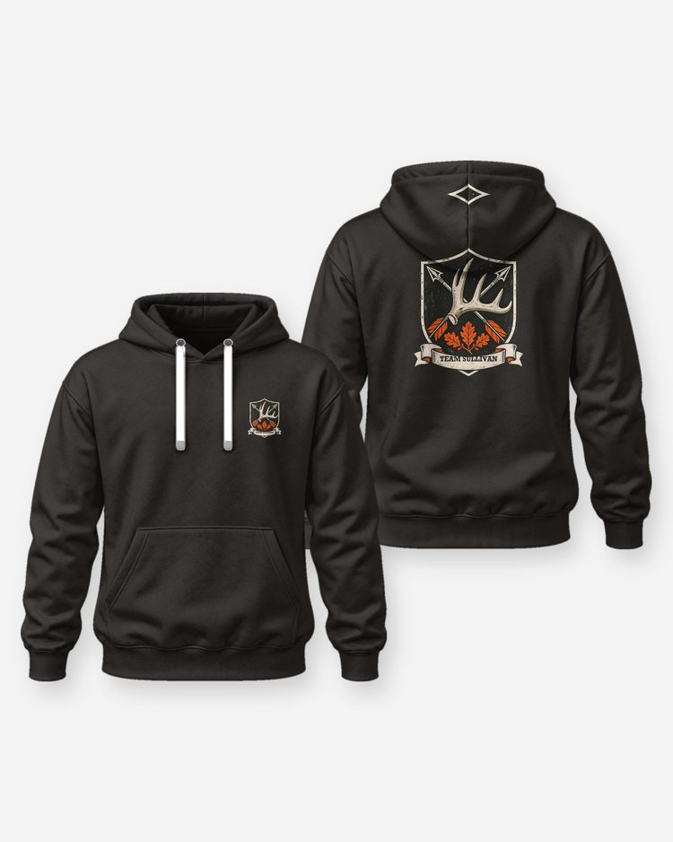 Custom Team Name Bowhunting Shield Crest T-Shirt - Hoodie