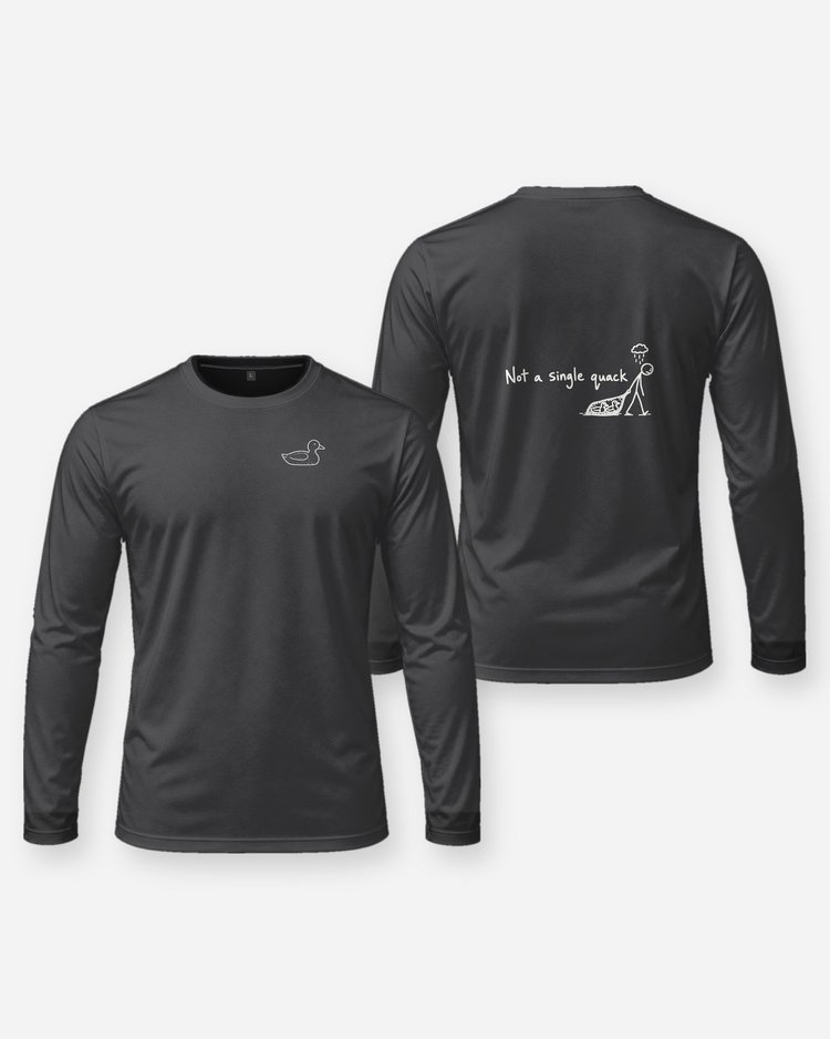 Not A Single Quack Funny Duck Hunting Skunked T-Shirt - Long Sleeve