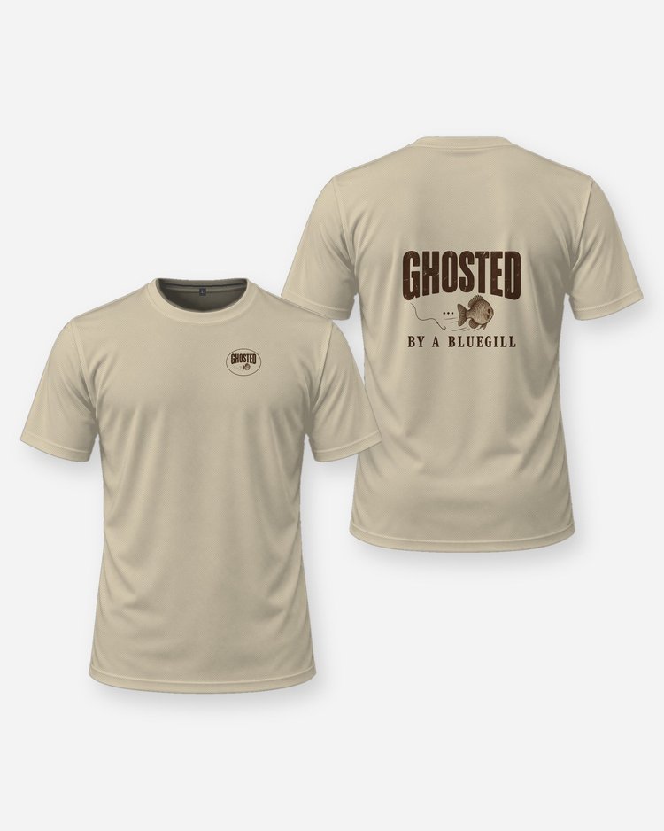 Ghosted By A Bluegill Funny Panfish Fishing T-Shirt - front and back