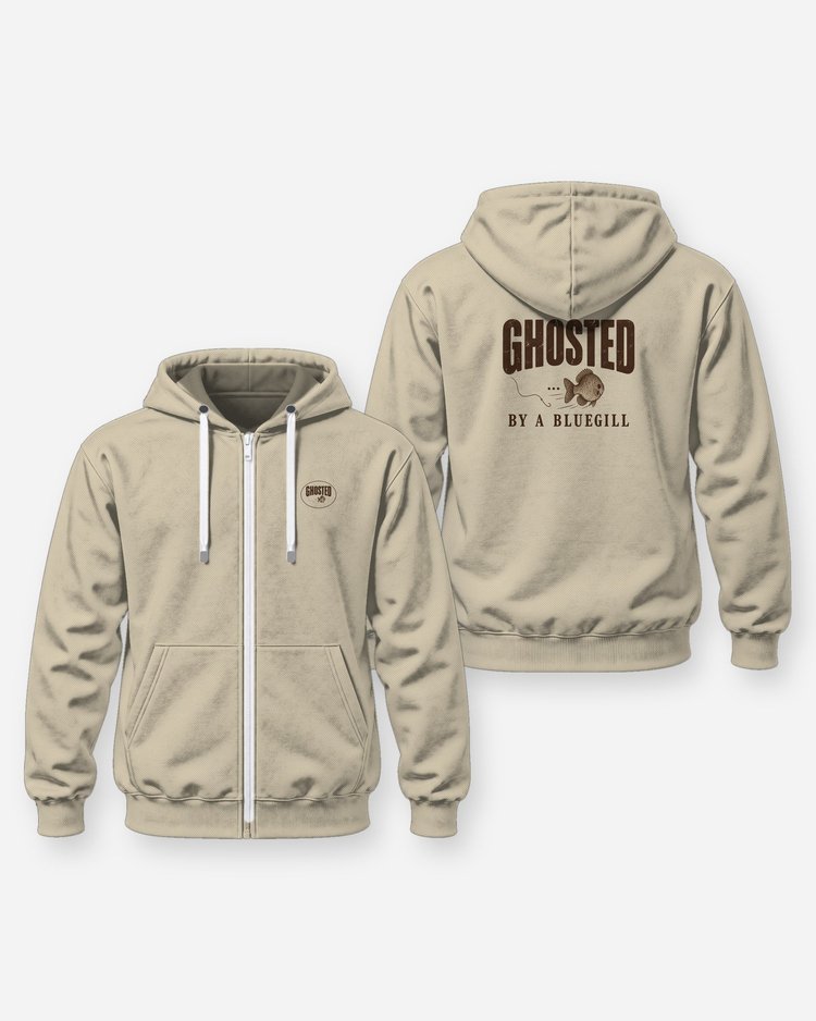 Ghosted By A Bluegill Funny Panfish Fishing T-Shirt - Zip Hoodie
