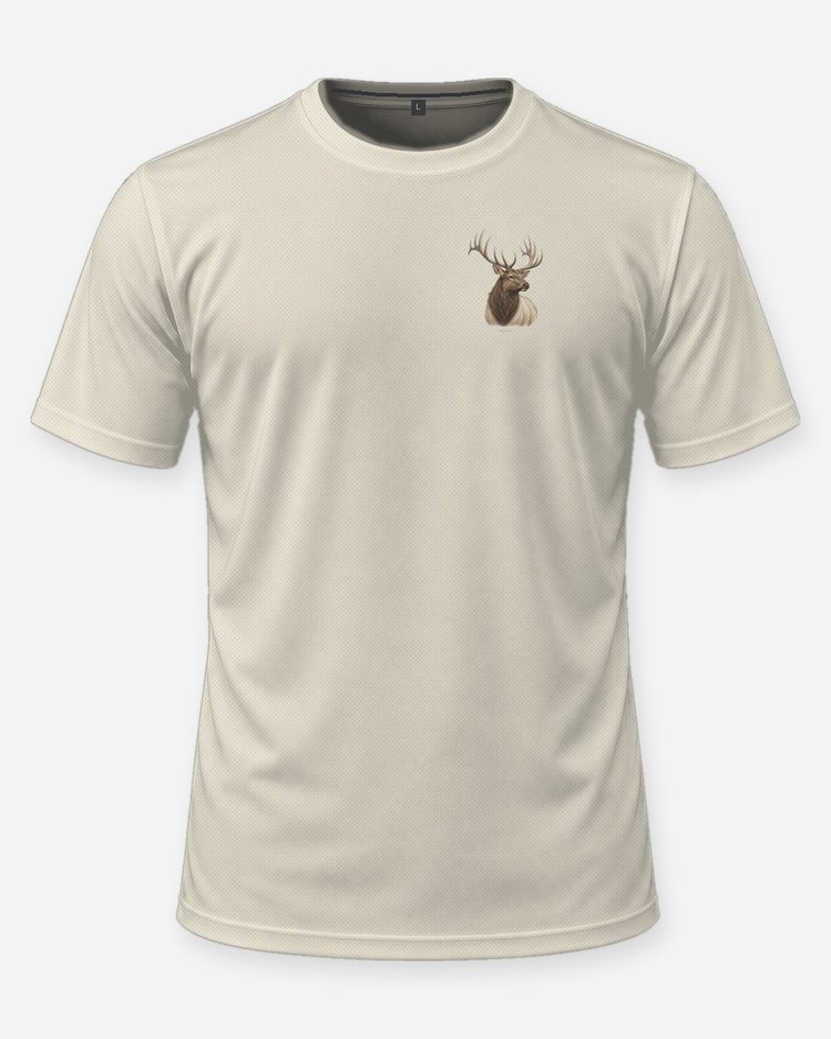 Vintage Bull Elk Field Study Wapiti Hunting T-Shirt - front