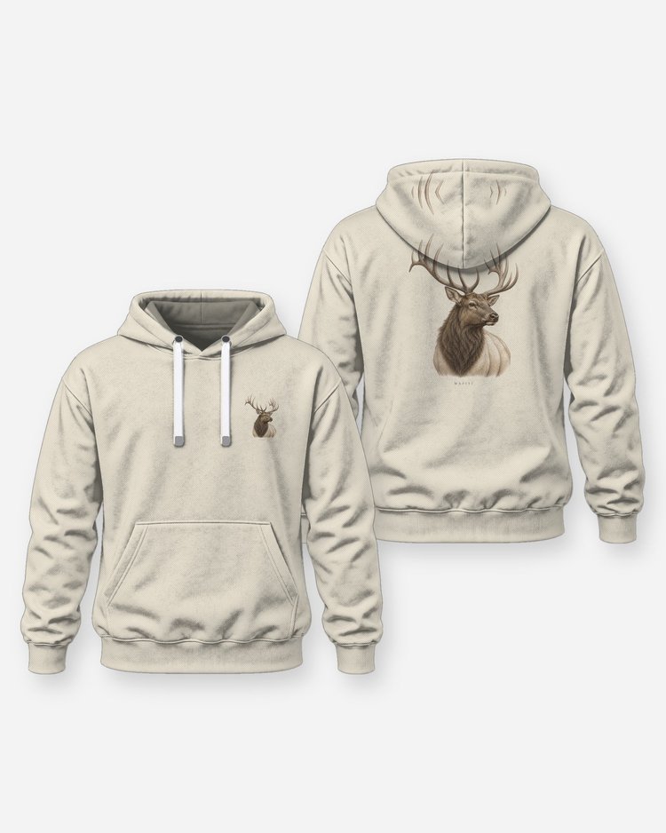 Vintage Bull Elk Field Study Wapiti Hunting T-Shirt - Hoodie