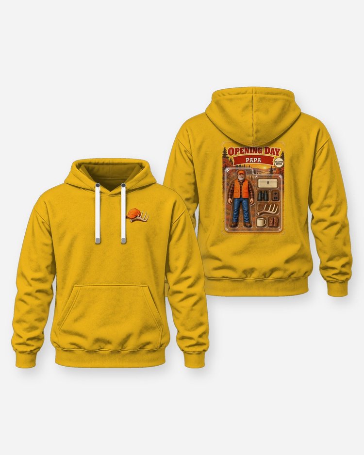 Opening Day Papa Action Figure Box Custom Name Hunting Shirt - Hoodie