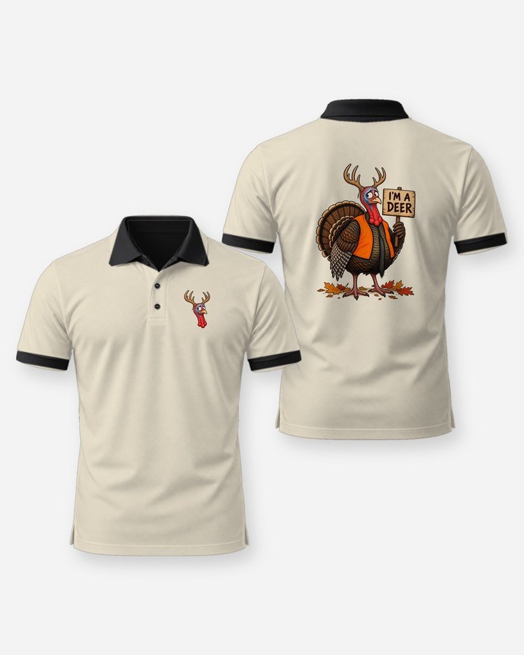 I'm A Deer Funny Turkey Thanksgiving Hunting T-Shirt - Polo