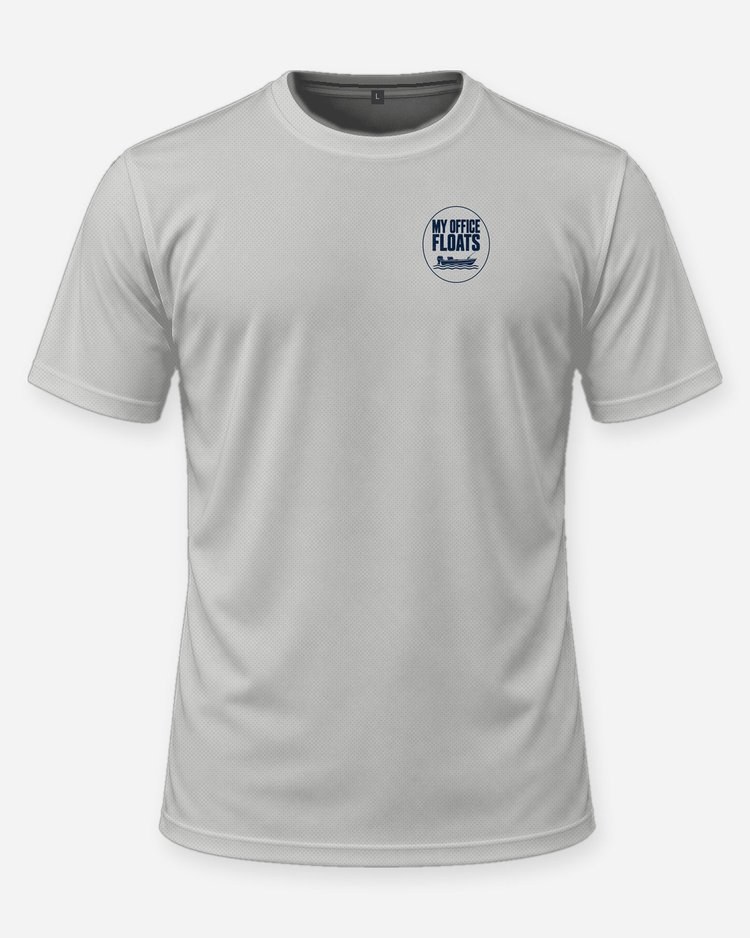 My Office Floats Funny Fishing Boat T-Shirt - front