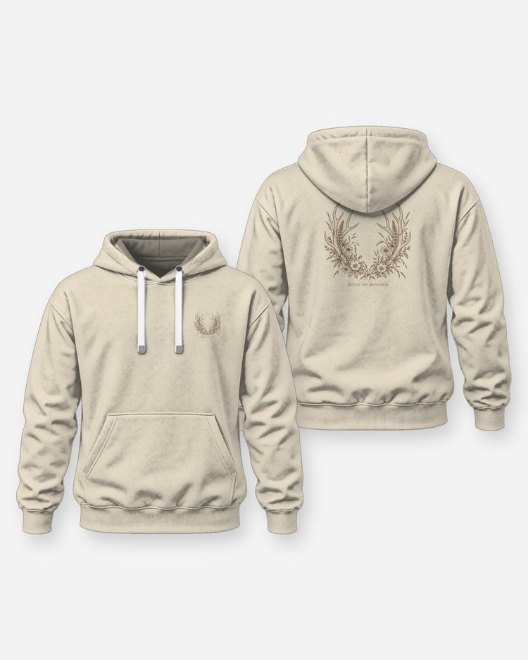 Antlers And Wildflowers Mule Deer Antler Floral T-Shirt - Hoodie
