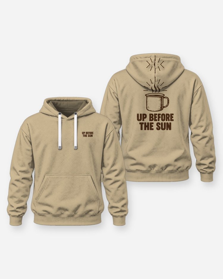 Up Before The Sun Camp Coffee Hunting T-Shirt - Hoodie