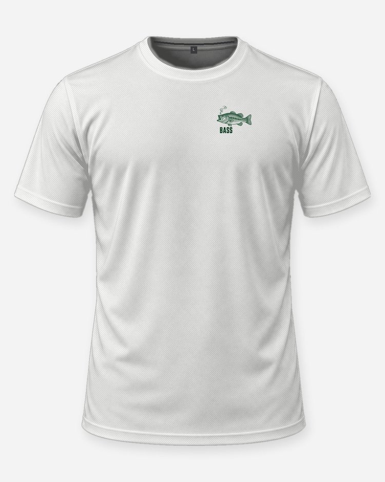 Bass Brain Funny Largemouth Bass Fishing T-Shirt - front