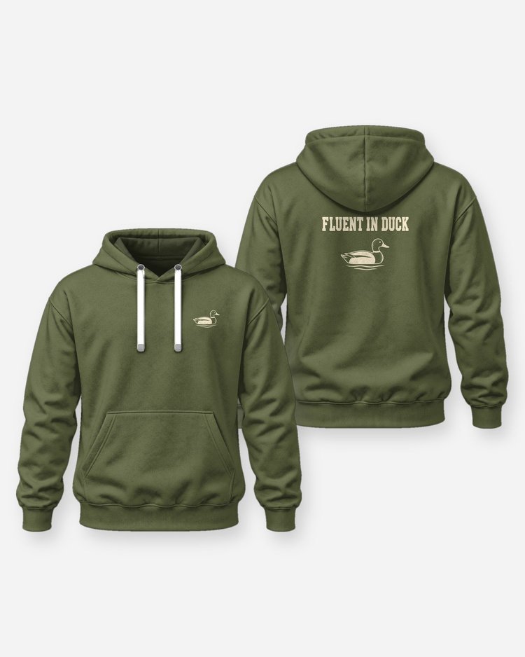 Fluent In Duck Mallard Decoy Duck Hunting T-Shirt - Hoodie