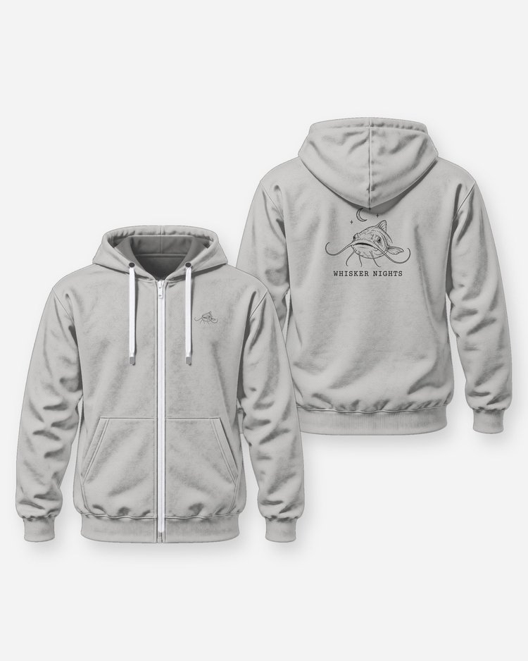 Whisker Nights Channel Catfish Night Fishing T-Shirt - Zip Hoodie