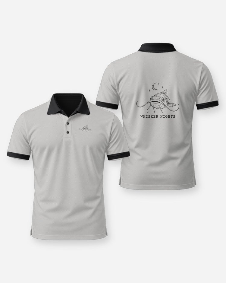 Whisker Nights Channel Catfish Night Fishing T-Shirt - Polo