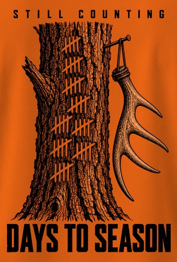 Still Counting Days To Season Funny Hunting T-Shirt - print close-up