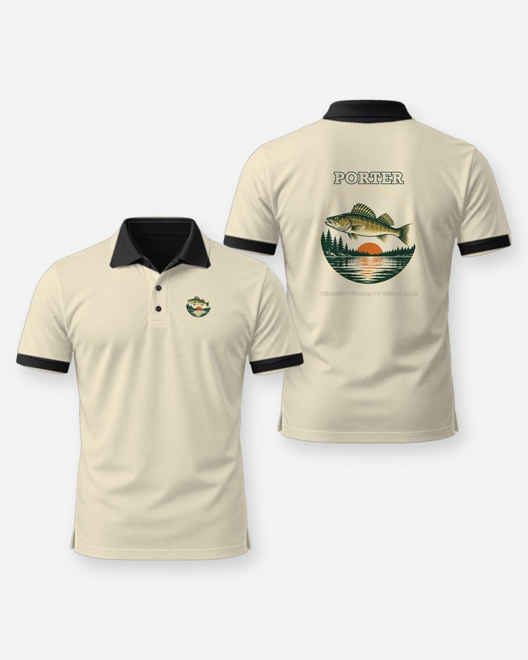 Custom Name Chasing Walleye Since Year Badge T-Shirt - Polo