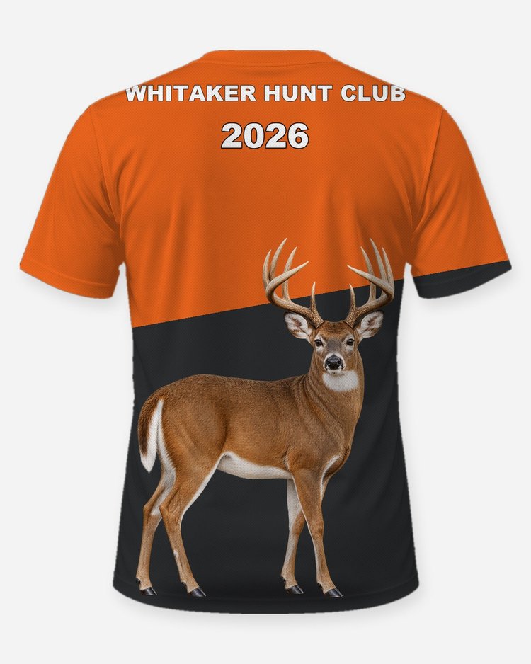 Custom Hunt Club Name Year Whitetail Deer Camp Shirt - back