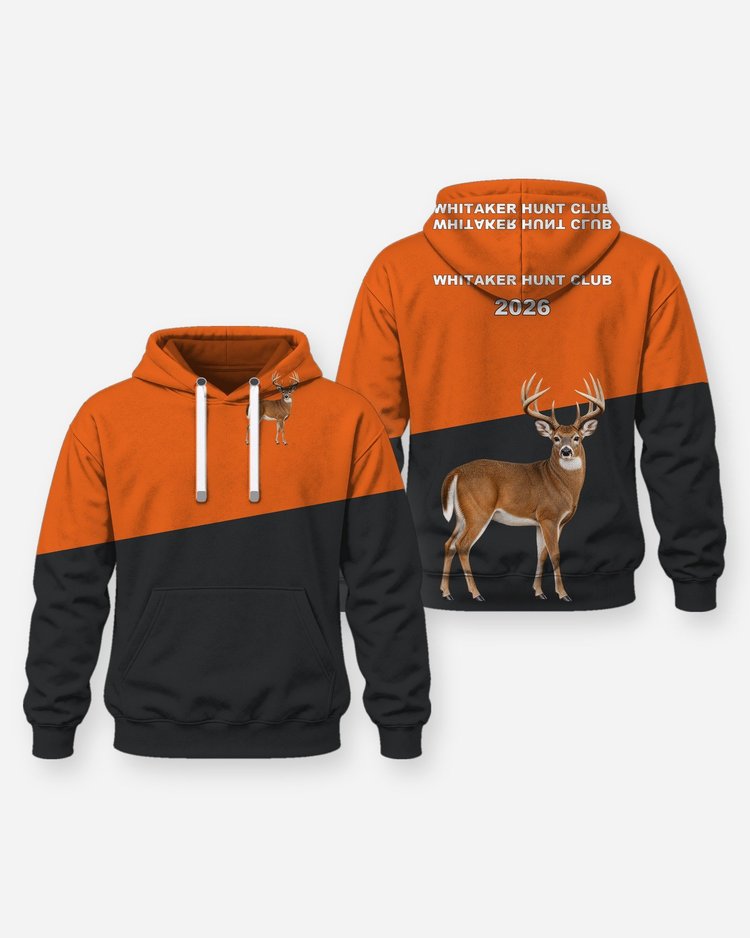 Custom Hunt Club Name Year Whitetail Deer Camp Shirt - Hoodie