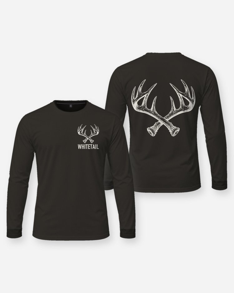 Whitetail Antler Sheds Tonal Minimal Hunting Shirt - Long Sleeve